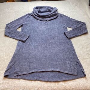 Barefoot Dreams Cozy Chic Ultra Lite Cowl Neck Tunic Length Top Size Small